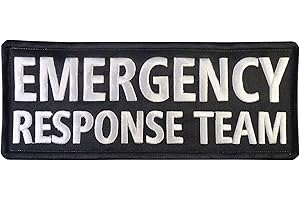 2AFTER1 EMERGENCY RESPONSE TEAM Big XL 10x4 inch Vest Tactical Embroidered Nylon Touch Fastener Patch