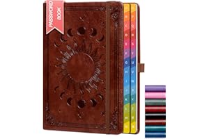 ‎HWXBEN HwxBen Passwortbuch mit bunten alphabetischen Registerkarten, Hardcover Internet-Passwort-Sammler für organisierte Website-Adress-Logins und Passwörter, ideal für das Home Office - Dunkelbraun