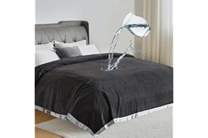 SOFTAN wasserdichte Decke 230x230cm - Liebesdecke Wasserdicht mit 3-lagigem nassschutz, 100% auslaufsicher Tagesdecke für Baby, Erwachsene & Haustiere, geeignet für Bett & Sofa, Leicht zu Reinigen