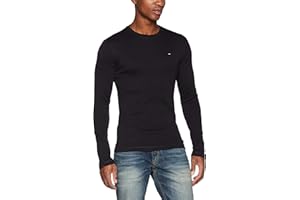 Tommy Jeans Mężczyźni Original Rib Bluzka, Czarny, M