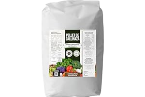 Bioky Gallinaza 25kg - Abono Orgánico para Huerto y Plantas de Interior - Fertilizante Orgánico en Pellets - Abono Sólido de Liberación Lenta - Estiércol de Gallina - NPK | Agricultura Ecológica (25)