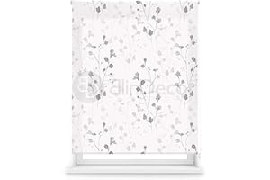 Blindecor Flores | Estor Enrollable Translúcido con Estampado Impresión Digital | Modelo Bloom | 130 x 180 cm (ancho por alto) Tamaño de la Tela 127 x 175 cm | Estores para Ventanas
