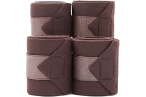 Merauno Set di 4 bende per allenamento in pile da dressage