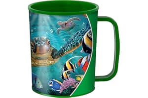 ‎3D LIVELIFE 3D LiveLife Trinkbecher - Winzige Blasen von DeluxeBase. 3D Linsenförmige Schildkröte Plastikbecher. 300ml Becher für Kinder mit Original Kunstwerk, lizenziert von bekannt Künstler, Steve Sundram