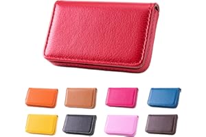 Waylipun Visitenkartenetui, PU-Leder Premium Visitenkartenhalter, mit Magnetverschluss, zur Schonenden ​Aufbewahrung Ihrer Karte, Visitenkarten Etui für Damen und Herren (Rot)