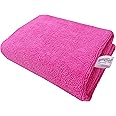 SOFTSPUN Microfiber Bath & Hair, Care Towel Set of 1 Piece, 70x140 Cms (Pink). Super Soft & Comfortable, Quick Drying, Ultra Absorbent in Large Size.