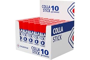 OSAMA - Colla Stick Extra Forte, Box da 30 Pezzi, 10 gr - Set Colle Stick Ideale per Cancelleria Scuola, Ufficio e Università - Scorrevole, Resistente e Adatta ai Bambini, Formula Classica