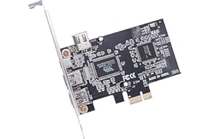 NFHK Card PCI-E 1X 4X 16X to Firewire 400 Capture Card IEEE 1394a PCI Express 4 Ports Card 6Pin and 4Pin IEEE-1394 400Mbps Adapter for Windows Mac Os Linux