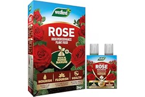 Rose Plant Feed & Protect Bundle - 3kg Rose Plant Food Pellets & Rose 2 in 1 Feed and Protect Concentrated 2x500ml. Garden Fertiliser for Outdoor Plants with Topline Card.