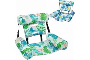 AQUADELOS X2 Hamaca Flotante Piscina, Tamaño para Adultos, Hamaca Hinchable Piscina. Flotadores 4 En 1 De Uso Múltiple para Natación, Colchonetas Y Sillas Flotantes