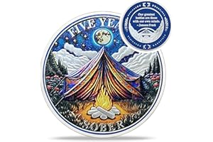 IELCJJ Originale Fünfjahres-Münze – Reborn Lagerfeuer AA Münzen – 5 Jahre AA Chips und Medaillons – 1–10 Jahre NA AA Celebrate Recovery Addicts – Narcotics Alcoholics Anonyme Geschenke für Männer Frauen