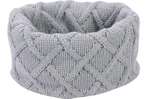 QCHOMEE Tube Echarpe Enfant Snood Tour de Cou Hiver Chaud Foulard Cache-cou Tricoté Epais Châle Cache-nez d'extérieur Ski Snowboard Ecole Marche pour Fille Garçon 2-10Ans