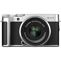 Fujifilm X-A7 24.2 MP Mirrorless Camera with XC 15-45 mm Lens (APS-C Sensor, Large 3.5" Vari-Angle Touchscreen, Face/Eye Auto Focus, 4K Video Vlogging, Blur Control, Film Simulations) - Silver