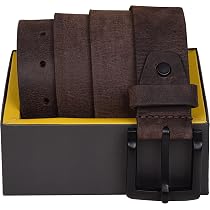 Hammonds Flycatcher Genuine Leather Men's Belt - Tan/Black, 1.5 Inch Width, Adjustable Size, Perforated Style - View #11