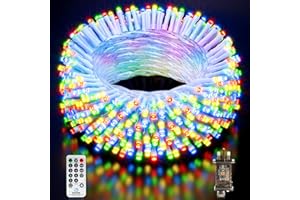 BUUDALA Fairy Lights Plug in, 43.2M/141.73FT 320 LED Outdoor Fairy Lights Mains Powered with Remote Control/8 Modes/Timer/Waterproof, Christmas Lights for Outside Indoor Garden Decorations(Multi-Coloured)