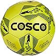 COSCO Rio Football (Yellow, Size: 3) | Material: Butyl Bladder, Nylon Winding | Synthetic Hand Sewn | Moulded | Air Retention | Inflating Needle | full size pro football ball | mini football ball