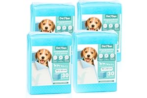 DERYSAN - Empapadores Perros XL 60x90 cm -120 Unidades - Pads de Entrenamiento para Cachorros, Alta Absorción Rápida, Antifugas y Control de Olores, Incontinencia, Adiestramiento, Interior y Viajes