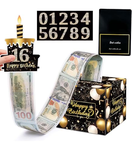 JIANTA Boite Cadeau Anniversaire, Boite Surprise Cash, avec 40