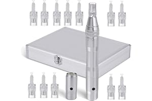 BOWKA Electric Derma Pen pluma de microagujas Cartuchos Arrugas Estrías Cicatriz de Perdida de cabello Inalámbrico 0.25-2.5mm cuidado de la 12pzs