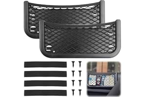 GENERIC 2 Pcs Storage Nets Bag for Campervans Elastic Mesh Car Trunk Storage Net Bag with Plastic Frame Motorhome Caravan Van Boat Car Storage Solutions Accessories for Storing Phone/Water/Bottle/Toiletry