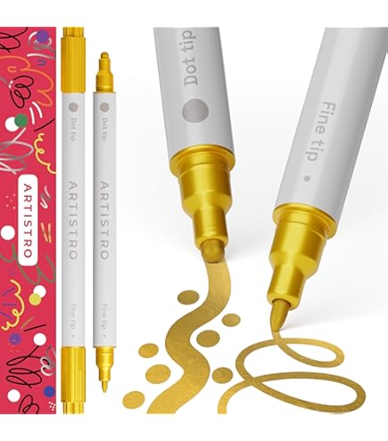 12Pcs Metallic Marker Pens, FHDUSRYO Metallic Permanent Paint Pens, Plastic Art Crafts Marker Set For Card Making DIY Photo Album Scrapbooking Crafts - View #10