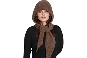 ACUSHLA Hooded Scarf for Women Hat Scarf Set 2 In One - Soft Warm Knitted Neck Wear for Winter Cold Weather Neck Warmer