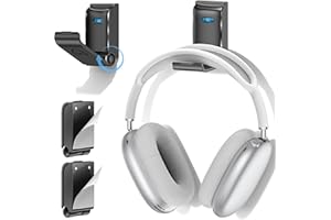 Kosker Support de Casque, Support de Casque de Jeu Pliable Universel, Support Casque Mural Autocollant, Support Casque Manette Adapté à Toutes Les Tailles de Casque, 2 Pièce(s), Noir