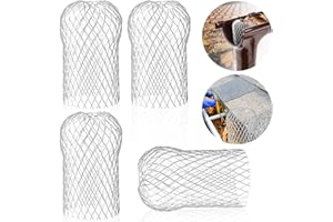 HJJNMO 4 Pièces Filtre de Gouttière en Aluminium, Protection Gouttière, Grille Protection Gouttière pour Empêcher la Formation de Feuilles, Débris et Mousse - Installation Facile