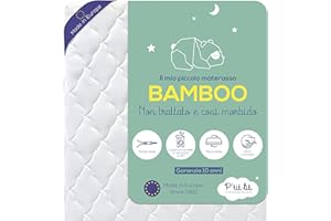 P'tit Lit - Materasso bambino in bambù - 70x140 cm - Viscosa soffice e assorbente - Senza trattamento chimico - Sfoderabile - OekoTex® - Fabbricazione europea