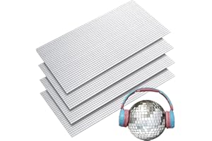 PP OPOUNT 7200 PCS Self-Adhesive Mosaic Tiles, Mirror Mosaics Tiles for Craft Decoration, Indoor Decoration, DIY Disco Ball, Vase, Etc (5 x 5 mm)