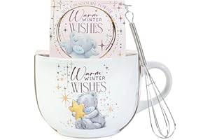 ME TO YOU BEAR Me to You Tatty Teddy PorcelainMug And Hot Chocolate Gift Set - Official Collection, Grey, Blue