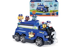 PAW Patrol Team Cruiser, Veicolo di Grosse Dimensioni con Action Figure Speciali di Chase, Marshall, Skye, Rubble, Rocky e Zuma, Giocattoli per Bambini e Bambine da 3 Anni in su