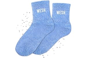 MASSA Chaussettes Paillettes - Taille Unique - Parfaite, Unique, Wesh, Tana, Princesse, Pipelette, Raleuse, Gourmande, Aigrie, Mamounette - Chaussettes à Paillettes