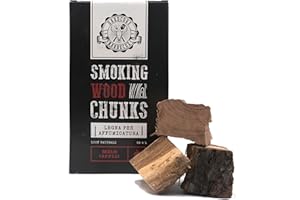 HARDCORE BARBECUE EST 2015 BBQ CHUNK MELO - APPLE - Leña para ahumar HARDCORE BARBACOE - Piezas de madera para ahumar - Aproximadamente 500-700 gr