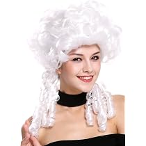 Parrucca Bianca Dama 800 Per Bambina &ndash; Costume Carnevale, Barocco, Rinascimento