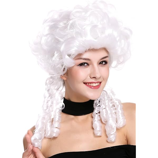 Parrucca Coloniale Uomo/Donna - Per Costume Cosplay E Halloween, Fibra Sintetica - Foto 5