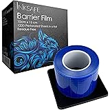 Inksafe Protective Adhesive Barrier Film Roll Dispenser, 10cm x 15cm, 1200 sheets/roll - Medical, Dental, Tattoo, Beauty