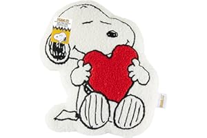 Get Trend Peanuts Snoopy 3D Kuschel Kissen für Kinder & Erwachsene, Fleece Plüsch Sofa Kissen, Deko für Couch, Schlafzimmer & Reisen, Geschenk Idee (Weiß Snoopy, L34.5 x W25)