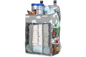 BOSSJOY Best Hanging Diaper Caddy stacker for changing table crib playard and wall, Baby Nursery Organizer, large capacity Diaper nursery organization, gift for newborn boys and girls
