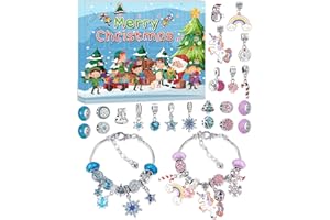 GRANDFUN Schmuck Adventskalender 2024 Kinder Mädchen Geschenk: Einhorn Geschenke für Mädchen Adventskalender Füllung Kinder Weihnachtskalender, Bastelset Spielzeug Adventskalender Mädchen 5 6 7 8 9 10 11 Jahre