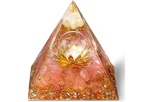 ‎GUJOXILA GUJOXILA Orgonit Pyramide Kirschquarz Edelsteine Lotus Pyramiden Positive Energie Kristalle Heilsteine Bringt Glück Pyramide Weihnachten Spirituelle Geschenke Weihnachtsgeschenk