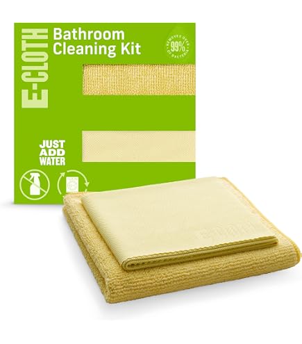 E-Cloth Kit Pulizia Cucina: 2 Panni In Microfibra (1 Pulizia + 1 Lucidante) – Rimuove Batteri E Grasso Con Solo Acqua, Promessa 100 Lavaggi