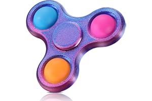 Scione 3D Printed Pop Fidget Spinner - Impreza dla dzieci i dorosłych, ulga stresu Popper sensoryczna zabawka na urodziny, ADHD i ulga lęku, nagrody za klasę (czerwono-niebieski)