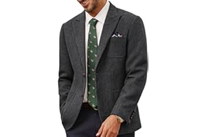 PJ PAUL JONES Sakko Herren 2 Knöpfe Tweed Wolle British Blazer Regular Fit Business Anzugjacke Männer