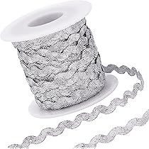 Ruban Tressé Gimp QUARKZMAN - Polyester, 1,2 Cm X 13 Yards, Gris, Pour Couture, Décoration Maison, Rideaux
