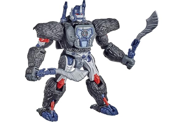Transformers Generations War for Cybertron - Robot Voyager Optimus Primal - 17,5 cm - Jouet Transformable 2 en 1