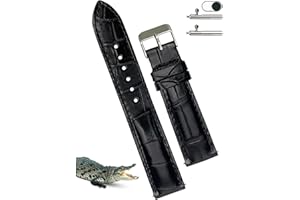 vinacreations Handmade Alligator Belly Watch Band Men Quick Release Premium Hornback Crocodile Replacement Pin Tang Buckle Wristwatch Strap by Vietnamese