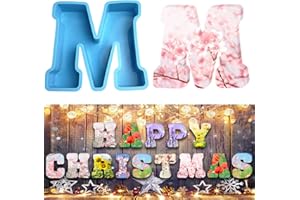 YANMUCY Moule en silicone 3D avec grandes lettres de l'alphabet pour résine ou pâtisserie en forme de lettre M 15,2 cm