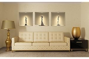 AMBIANCE STICKER Sticker à effet 3D Statues africaines 30 x 90 cm