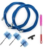 Kit Pulizia Stufa A Pellet GAESHOW – Spazzola 80 Mm, Asta 3 M Pieghevole Per Canne Fumarie